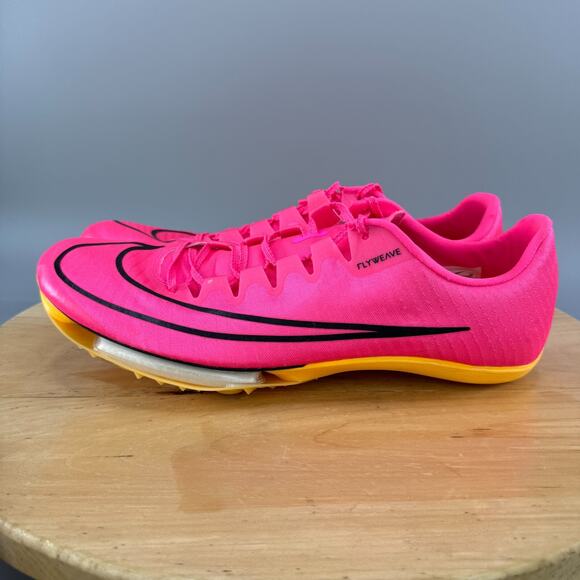 Nike Air Zoom Maxfly Men's Size 15 Pink Sprint Track Spikes Flyweave Secure Fit - Picture 3 of 9